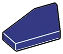 Tile 2 x 3 skewed forward, left in Blue, Dark Slate