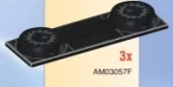 Tile 4 x 12 with vertically facing fans/turbines in Black