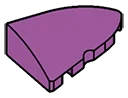 Slope brick 2 x 3 curved slope corner round, right in Magenta, Rich