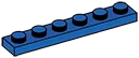 Plate 1 x 6 in Blue