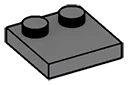 Plate Modified 2 x 2 with two studs offset in Gray, Dark (Flake)