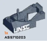 Cockpit 4 x 5 with control sticks and instrument panels, UNSC logo