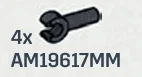 Connector: pin, long with clip in Gray, Dark (Metallic)