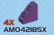 Slope brick 45 1 x 2.33 x 2 with studs on slope