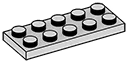 Plate 2 x 5 in Gray, Dull