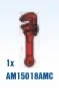 Minifig Accessory: Tool Wrench, spanner in Red, Flame