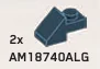 Slope 45 1 x 1 with 1 x 1 Plate in Gray, Dark Smoke