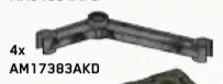 Connector: lift arm, single bend with clip on either end in Gray, Light Camo (Metallic)