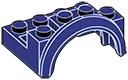 Brick 2 x 4 with wheel arch in Blue, Dark Slate