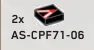 Tile 1 x 1 w/ Printed Red Caution Triangle in Black