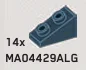 Slope brick 33 1 x 2 with studs on slope in Gray, Dark Smoke