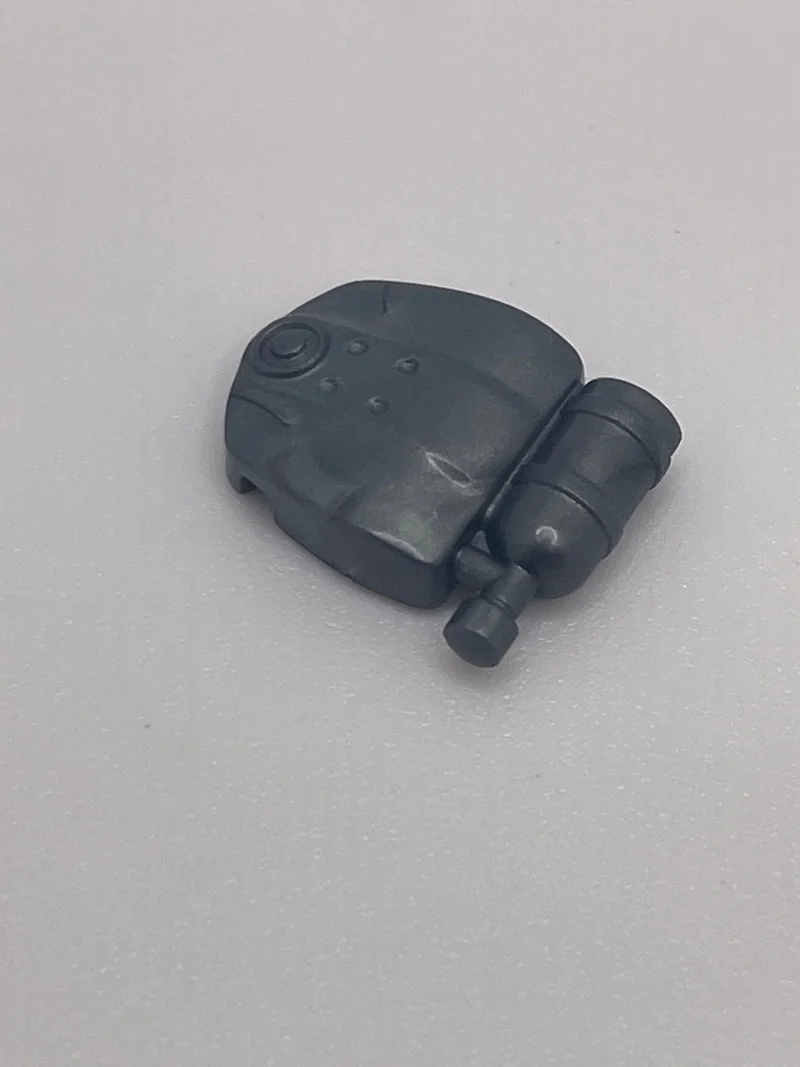 Chest Mounted Rebreather Tank, Air Hose Notches w/ 2x Peg Holes on Back in Gray, Dark Smoke