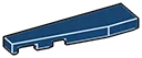 Wedge Tile 1 x 4 with missing left corner in Blue, Midnight