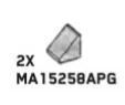 Slope 45 1 x 1 in Gray, Steel