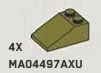 Slope 33 2 x 3 w/ Studs on Top in Green, Olive Drab (Infinite Green) (Metallic)