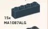 Brick 1 x 4 in Gray, Dark Smoke