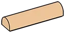 Brick 1 x 4 with curved top in Brown, Light Tan