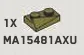 Slope Plate 2 x 1, double-sloping, left in Green, Olive Drab (Infinite Green) (Metallic)