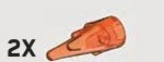Weapon, Exotic: Muzzle Flash, Cone Shaped in Orange, Reddish (Translucent)