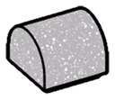 Slope 1 x 1 Curved Round Top in Gray, Steel