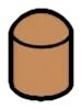 Connector: pin, small cap in Brown, Light Nougat