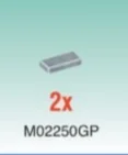 Tile 1 x 2 in Gray, Light