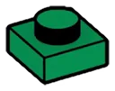 Plate 1 x 1 - Type 03 in Green, Forest