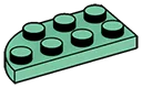 Plate Round 2 x 4 with Right Corner