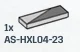 Tile 1 x 3 w/ Printed Half Dark Gray Right in Gray, Dull