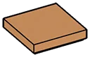 Tile 2 x 2 in Brown, Light Nougat