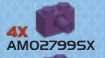 Connector Brick 1 x 2 with horizonal peg