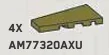 Wedge Tile 2 x 4 - Left in Green, Olive Drab (Infinite Green) (Metallic)