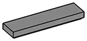 Tile 1 x 4 in Gray, Dark (Flake)