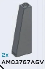 Slope brick 70 1 x 5 x 2 in Gray, Light (Metallic)