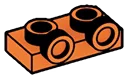 Bracket Plate 1 x 2 with two studs on side, ascending in Orange, Bright