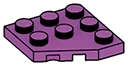 Wedge Plate 3 x 3 without corner, front left in Magenta, Rich