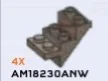 Slope brick 45 2 x 3 x 3 inverse in Sand, Dark (Camo)