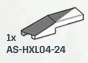 Wedge 1 x 4 with Tapered Edge Left w/ Half White / Half Light Grey