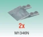Slope plate 4 x 1 x 5 in Silver, Dull