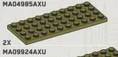 Plate 4 x 10 in Green, Olive Drab (Infinite Green) (Metallic)