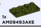 Plate 2 x 4 in Green, Pine (Camo)