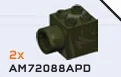 Connector Brick 2 x 2 x 2 with friction socket in Green, Jungle (Camo)