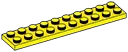 Plate 2 x 10 in Yellow, Lemon