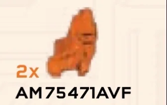 Thigh Armor, Spartan Mark V (B) - Left (Reach Armor) in Orange, Speckled Pumpkin (Speckle)