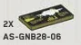 Tile 2 x 4 w/ Printed Pelican Readouts on Black Background in Green, Olive Drab (Infinite Green) (Metallic)