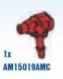 Minifig Accessory: Tool, Drill in Red, Flame