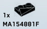 Wedge Plate 1 x 2 with Right Side Flare in Black