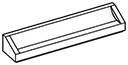 Slope 1 x 1 x 5 Spoiler in White