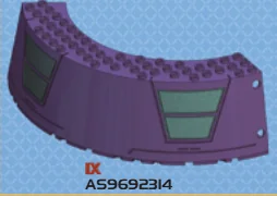 Halo, Misc: Covenant AA-Gun Wall Base - Left in Purple, Byzantium (Metallic)