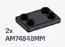 Plate 2 x 3 with four studs at corners in Gray, Dark (Metallic)